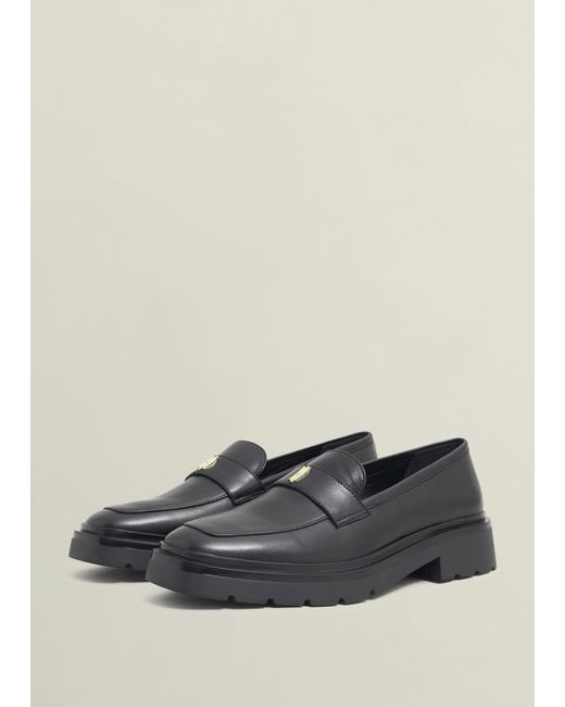 Hobbs Black Saige Leather Loafers