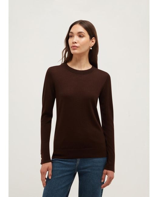 Hobbs Black Penny Merino Jumper