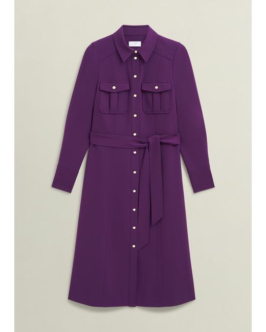 Hobbs Purple Petite Dress