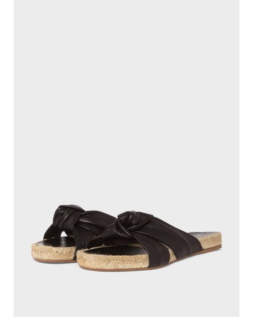 Hobbs Black Coco Leather Sandals