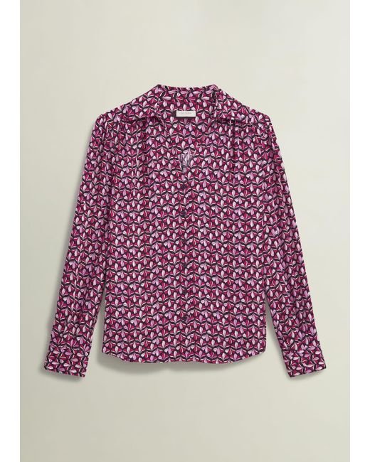 Hobbs Purple Abigail Blouse