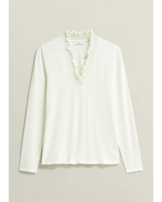 Hobbs White Candice Top