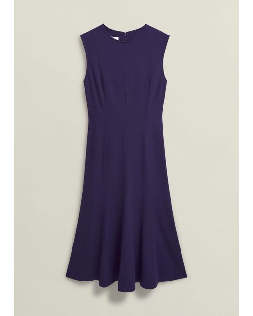 Hobbs Blue Davina Ponte Dress