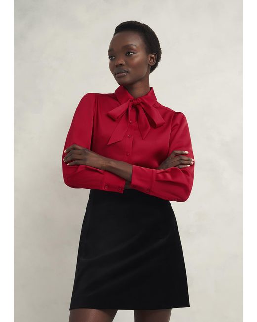 Hobbs Red Ruby Blouse