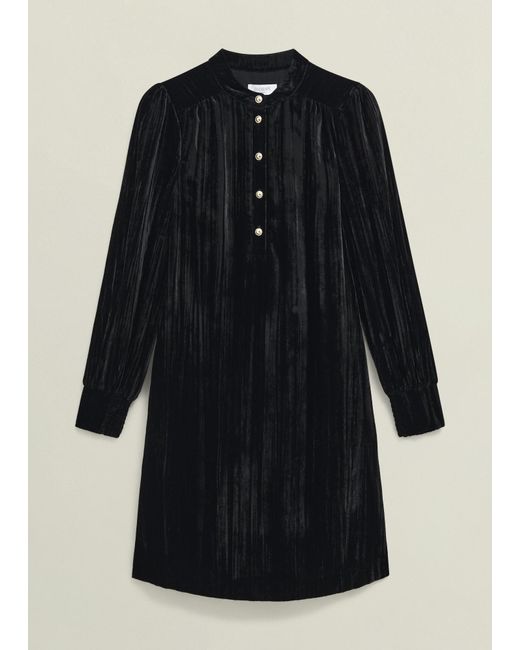 Hobbs Black Sienna Velvet Dress