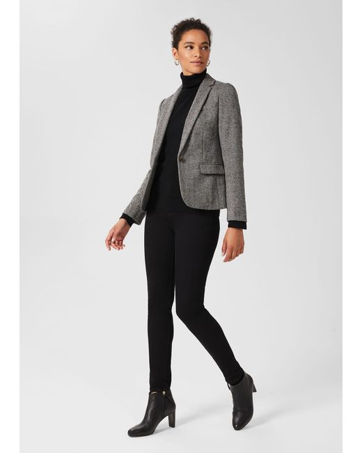Hobbs Blake Wool Jacket in Black Lyst UK