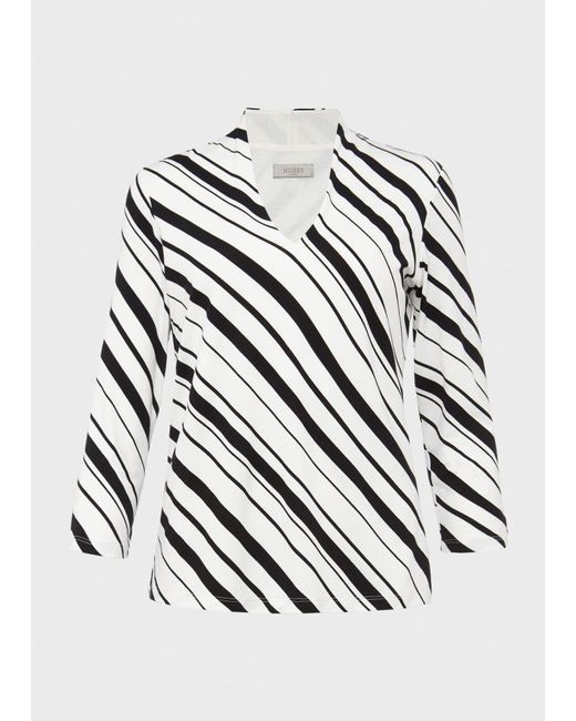 Hobbs White Aimee Printed Top