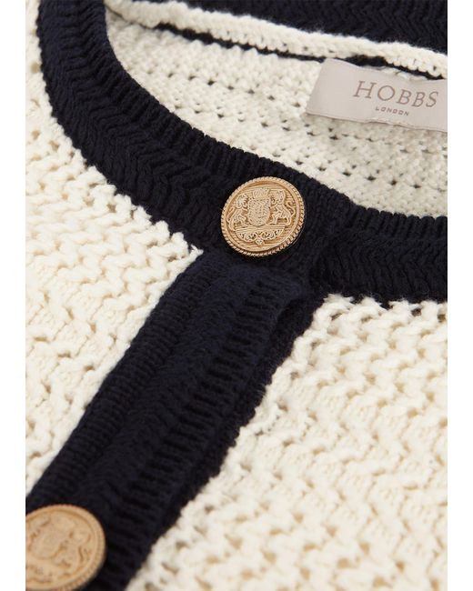 Hobbs Natural Nola Cotton Blend Knitted Jacket