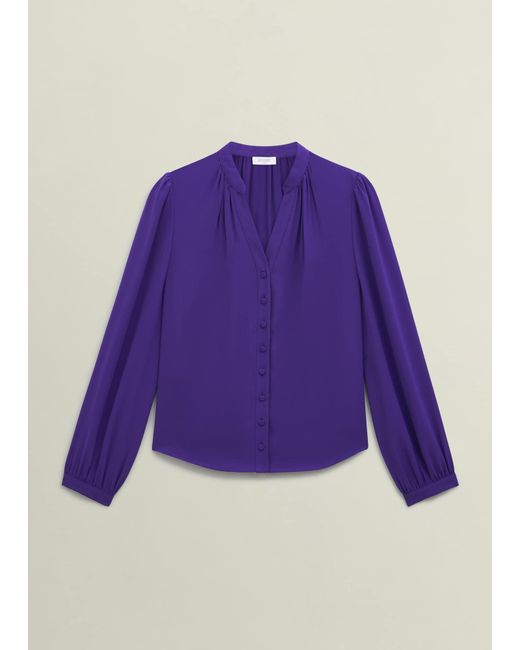 Hobbs Purple Peony Blouse