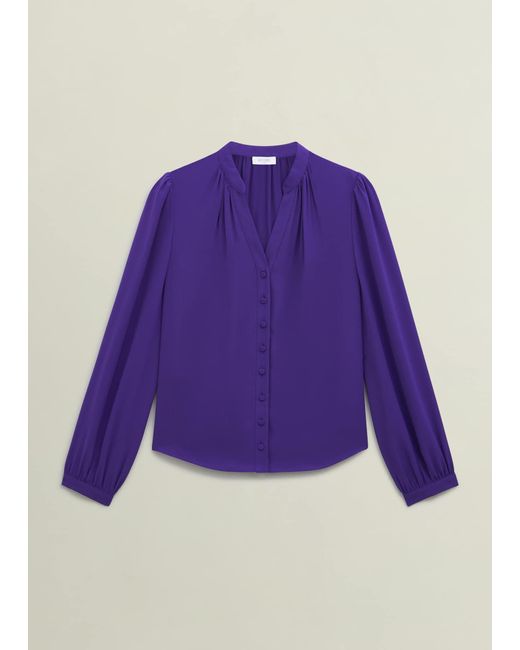 Hobbs Purple Peony Blouse