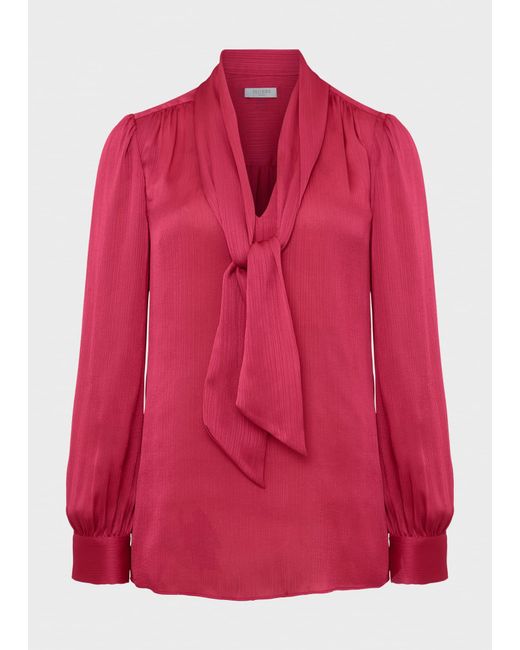 Hobbs Red Dorset Blouse