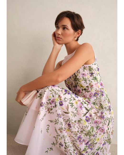 Hobbs Brown Petite Carly Floral Dress