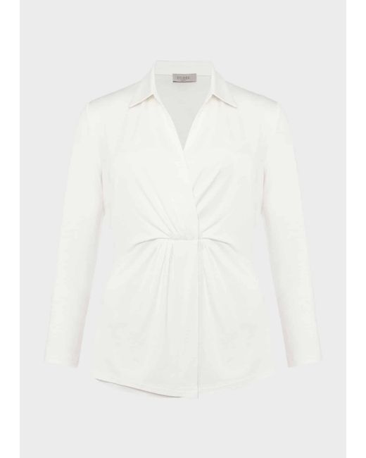 Hobbs White Nadia Wrap Top