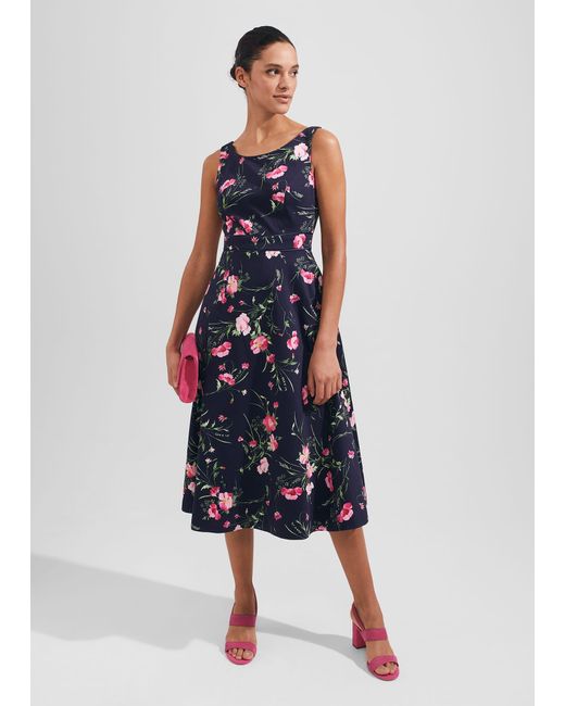Hobbs White Kassandra Fit And Flare Dress