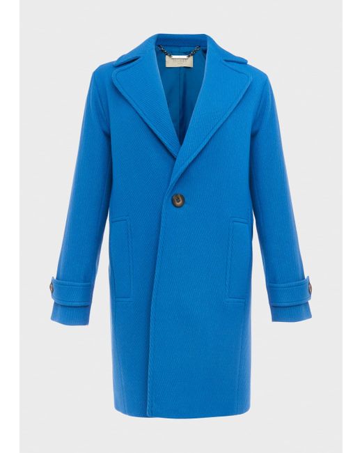 Hobbs Blue Carmina Wool Blend Coat