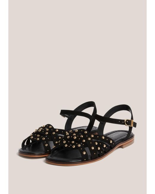 Hobbs Black Emerson Suede Sandals
