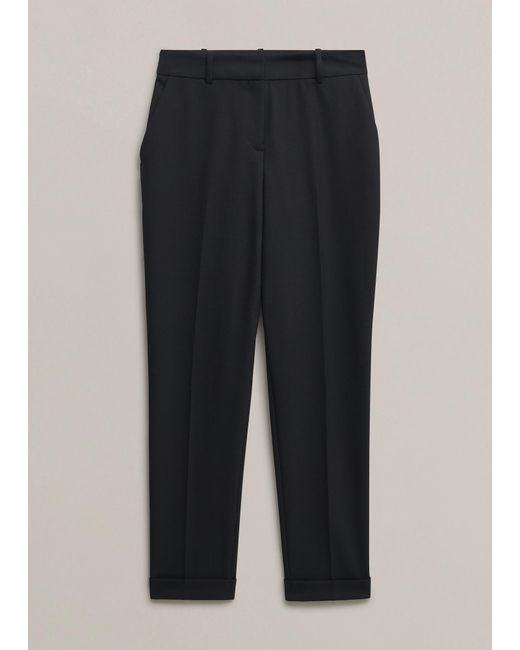 Hobbs Black Lisette Wool Blend Trousers