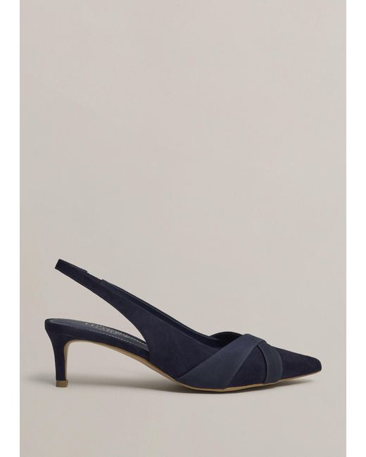 Hobbs Blue Renee Suede Slingbacks