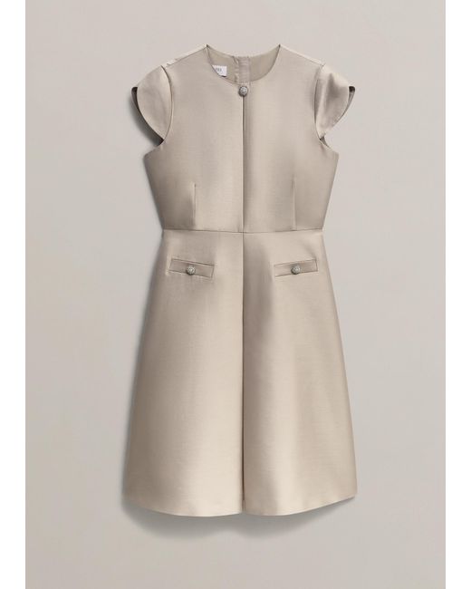 Hobbs Natural Avery Wool Silk Dress