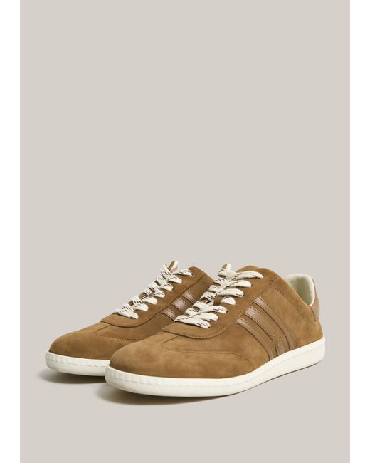 Hobbs Brown Khloe Suede Trainers