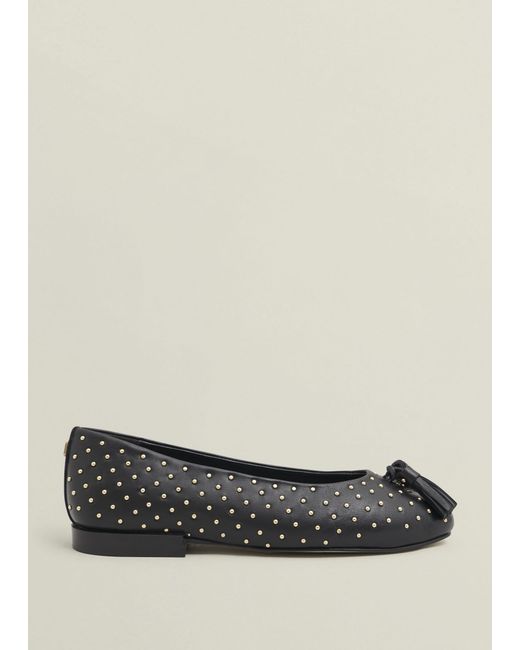 Hobbs Black Bingley Studded Flats