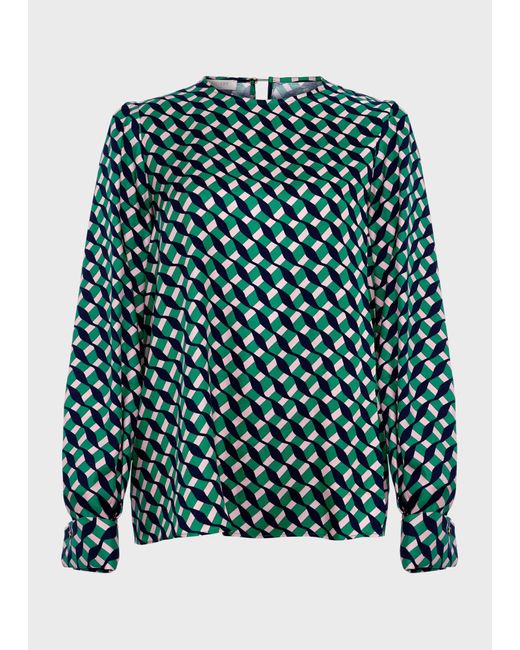 Hobbs Green Melody Blouse