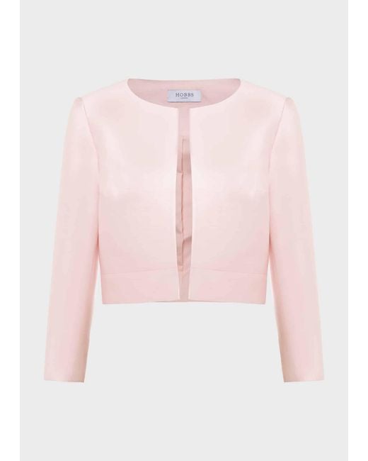 Hobbs Pink Marcella Silk Blend Jacket
