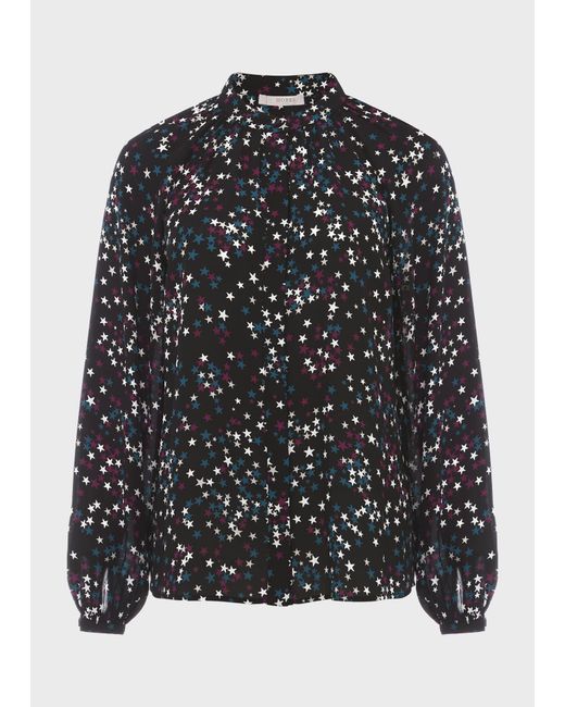 Hobbs Black Alycia Star Blouse