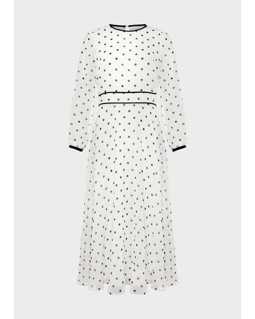 Hobbs Natural Sahara Spot Fit And Flare Dress