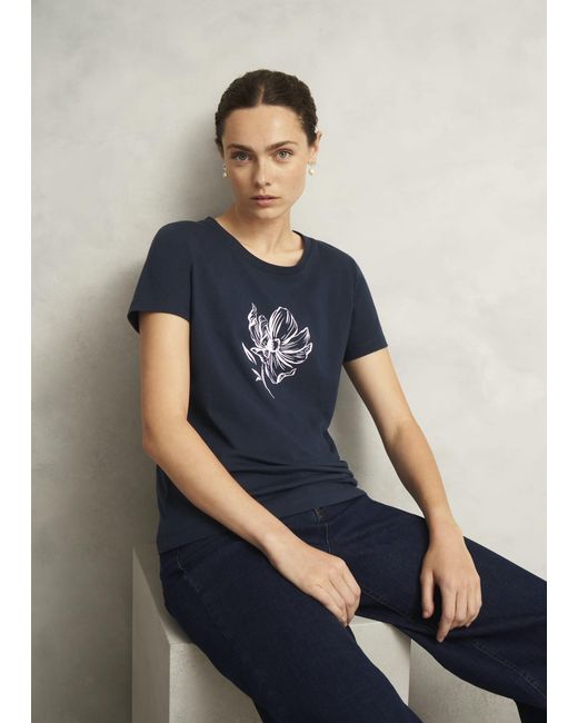 Hobbs Blue Pixie Print T-Shirt