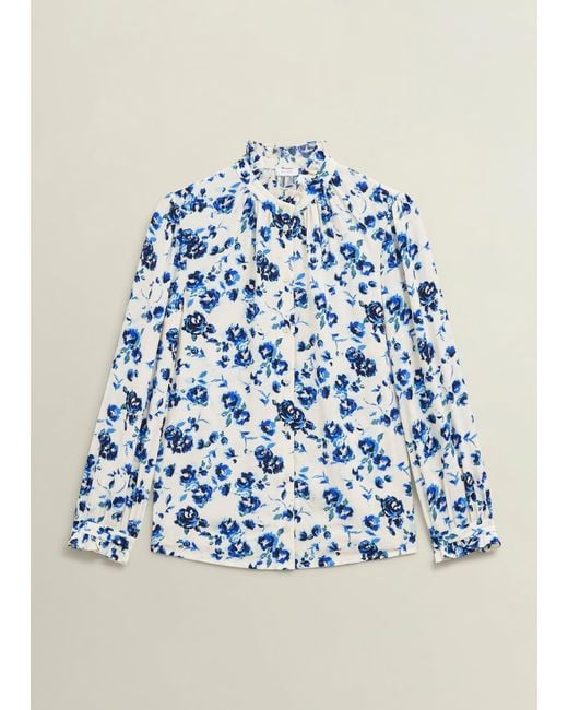 Hobbs Blue Elspeth Blouse