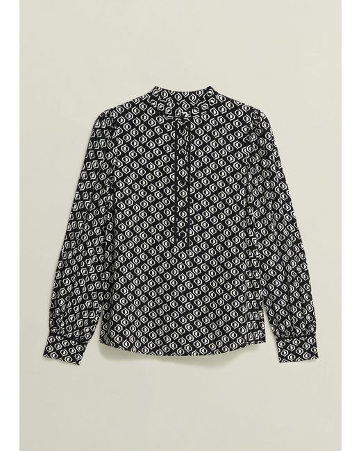 Hobbs Gray Alba Blouse