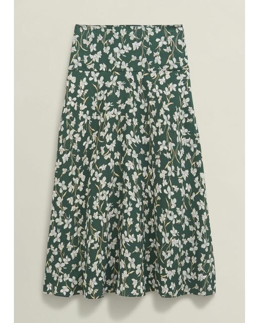 Hobbs Multicolor Dark Floral Kiara Midi Skirt