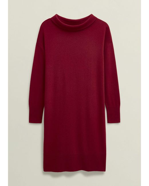 Hobbs Red Audrey Knitted Dress