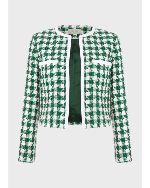 Hobbs Green Genevieve Cotton Blend Jacket