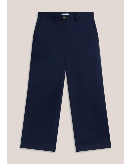 Hobbs Blue Clemmie Wide Leg Trousers