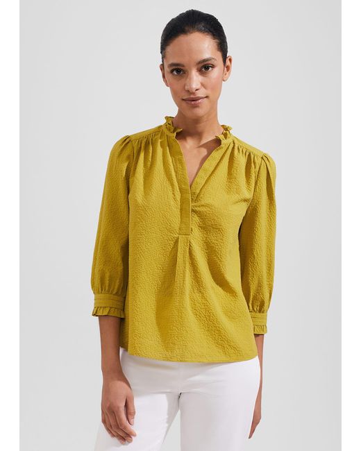 womens mustard yellow blouse
