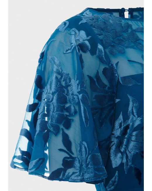 Ivanna silk top mix devore dress