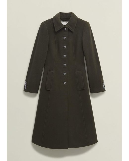 Hobbs Black Bayley Wool Blend Coat