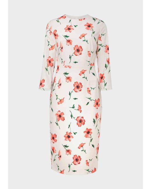 Hobbs White Aleena Floral Shift Dress