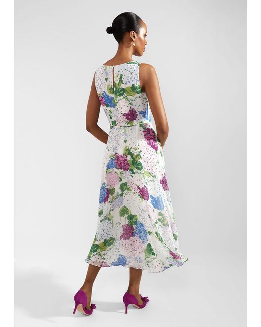 Hobbs White Petite Carly Floral Dress
