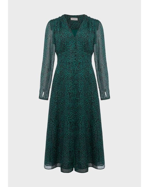 Hobbs Green Danica Fit And Flare Dress