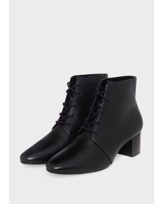 Hobbs Black Hetty Lace Up Ankle Boots