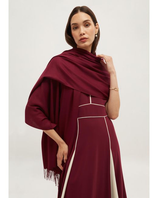 Hobbs Red Matilda Scarf