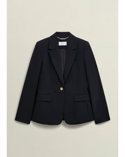 Hobbs Blue Heidi Wool Blend Jacket