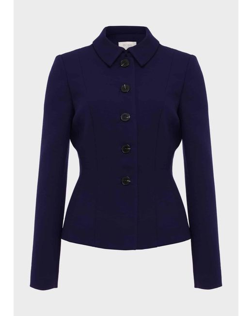 Hobbs Blue Phoebe Sculpted Jacket