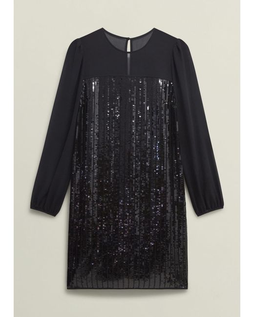 Hobbs Blue Zariah Sequin Dress