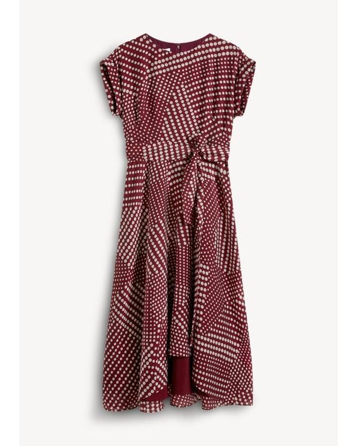 Hobbs Red Agnes Spot Dress