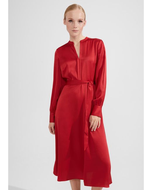 Hobbs Red Arlette Dress