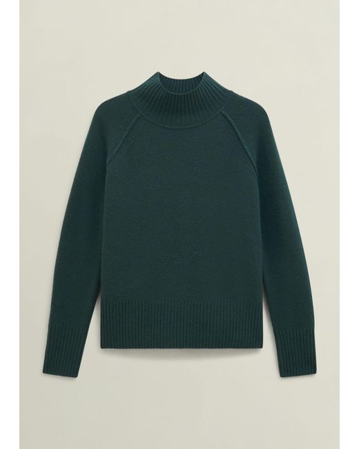 Hobbs Gray Dark Lorraine Wool Blend Turtle Neck Knitted Jumper